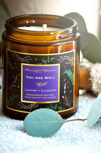 You Are Well Lavender Eucalyptus 8oz Non-Toxic Aromatherapy Candle