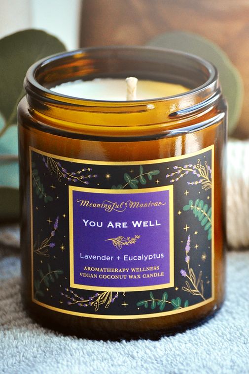 You Are Well Lavender Eucalyptus 8oz Non-Toxic Aromatherapy Candle